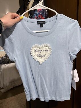 Originality Blue "Going to the Chapel" Heart Tee